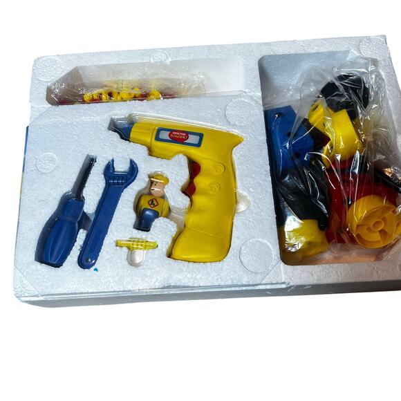 Vintage 90s Meccano Erector Junior power tool center building set NEW - Picture 4 of 6